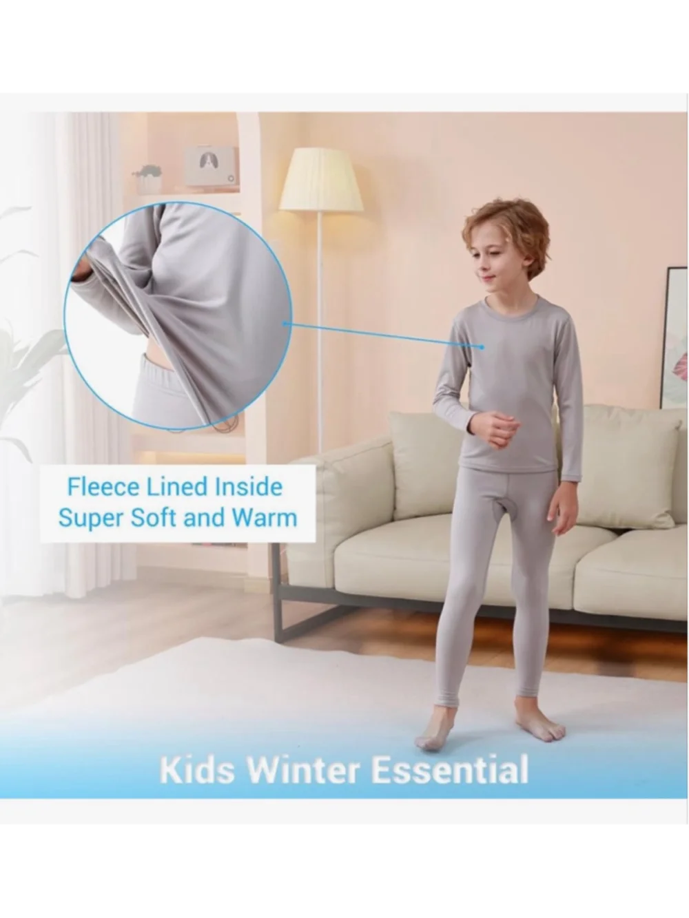 NEW Thermal Underwear Set Unisex Long Johns Fleece Lined Set Kids XL